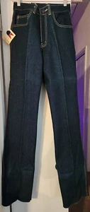 NEW Vintage Calvin Klein de Mexico S.A. Blue Denim Jeans 26 X 35 W Tags No Cuffs - Picture 1 of 6