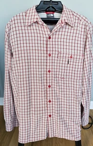 The North Face Men's Long Sleeve Shirt Red Checked Pattern - Picture 1 of 7