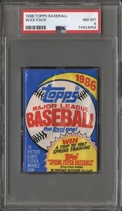 1986 Topps Baseball Wachspackungen PSA 8 Cecil Fielder RC Roger Clemens 2. Jahr - Bild 1 von 2