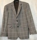 David August Jacket Brown White And Blue Fine Wool Size 42 Short