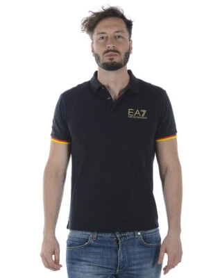 Emporio Armani EA7 Polo Shirt Cotton Man Black 3ZPFA3PJ04Z 1200 Sz S MAKE OFFER - Image 1 of 4