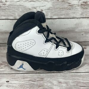 Jordan 9 Retro TD White Black Blue Shoes Boys Girls Toddler Size 5C