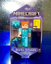 2022 Minecraft Build-a-Portal Figure: ALEX in DIAMOND ARMOR (w/ Diamond Axe)