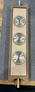 Vintage MCM Atomic Airguide Wall Weather Station Thermometer Barometer Humidity - Picture 1 of 8