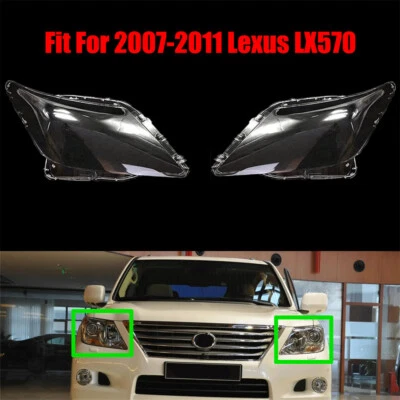 For Lexus LX570 Headlight Headlamp Clear Lens Left Right Cover  2007-2011 - Image 1 of 4