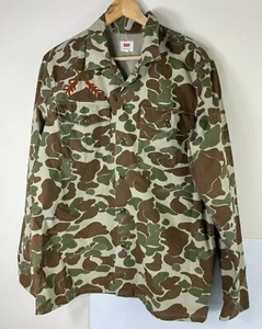 Rare LEVIS Military Camo Long Sleeve Shirt Size L  Very Good Condition - Picture 1 of 7