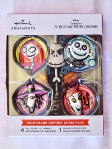 Hallmark Adornos Pesadilla Navidad Antes Conjunto de 4 Mini Adornos ~ 1 Topper - Imagen 1 de 5