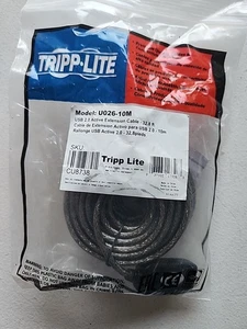 Tripp Lite Model U026-10M 32.8 Foot USB 2.0 Active Extension Cable.  - Picture 1 of 5