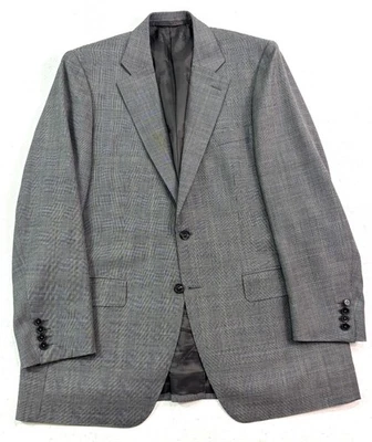 Ermenegildo Zegna WW Chan 48L blazer jacket sport suit coat gray glen plaid - Image 1 of 4