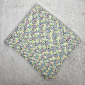 Handmade crochet pastel pink blue yellow green chunky baby newborn crib blanket  - Picture 1 of 3