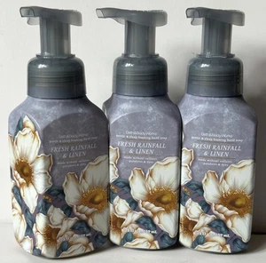 Fresh Rainfall & Linen Bath Body Works Gentle Clean Foaming Hand Soap Wash 3x - Picture 1 of 3