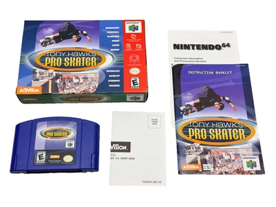 Tony Hawk's Pro Skater (Nintendo 64 N64) В комплекте со вставками Подлинный и Протестирован - Изображение 1 из 4