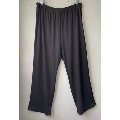 Брюки White Stag большого размера 22 Вт 24 Вт черные без застежек классические комфортные дорожные вязаные - Изображение 1 из 4