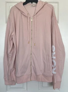 Michael Kors Powder Blush Pink Zip Up Hoodie - Picture 1 of 5