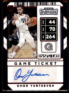 Omer Yurtseven 2020-21 Panini Contenders Draft Picks Game Ticket Red RC Auto