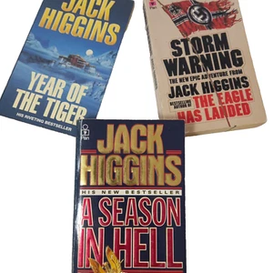 Jack Higgins 3 Vintage books Storm Warning, Year of the Tiger, A Season in Hell - Picture 1 of 12