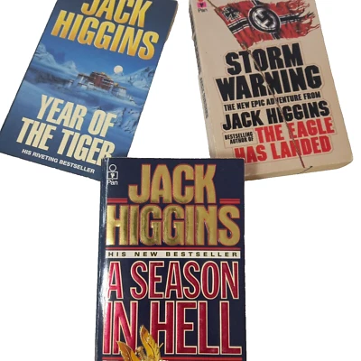 Jack Higgins 3 Vintage books Storm Warning, Year of the Tiger, A Season in Hell - image 1 of 4