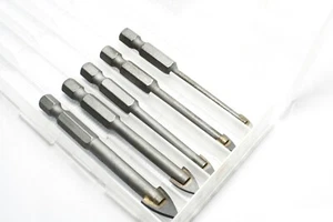 WERKON Glas- & Fliesenbohrer Set 5 teilge 4,5,6,8,10 mm Sechskant-Aufnahme 1 - Imagen 1 de 3