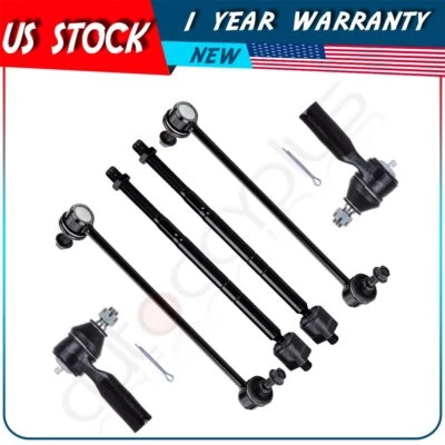 Barra estabilizadora de dirección delantera interior exterior extremo de varilla de amarre para Mazda Tribute 2008-2009 6 piezas Foto 1 de 4