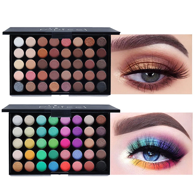 Eyeshadow Palette Makeup 40-Colors Cream Eye Shadow Matte Shimmer Cosmetic Set☆~ - Image 1 of 4