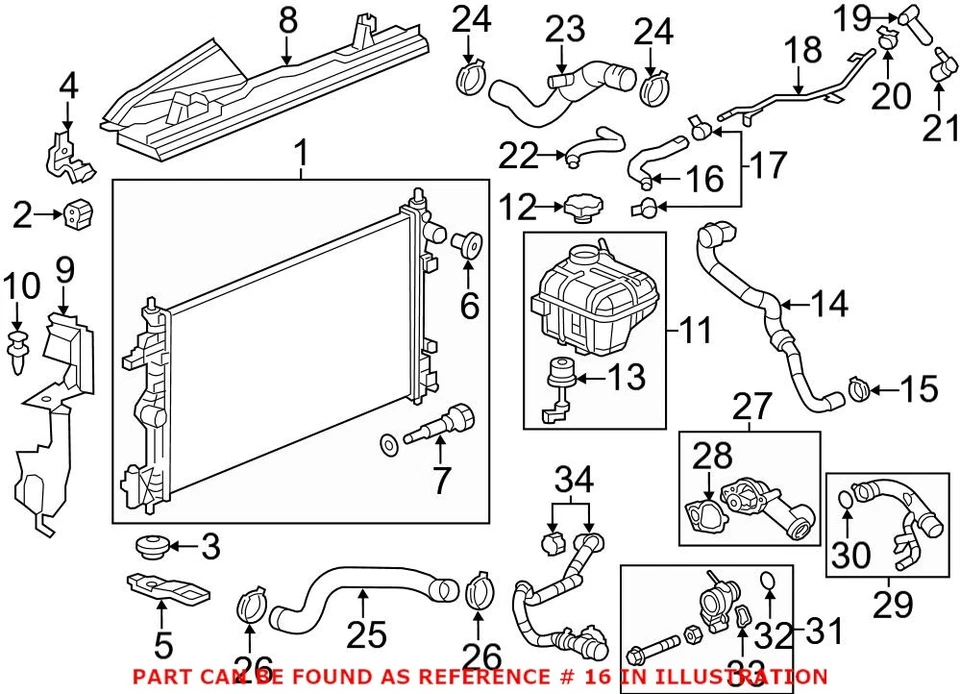 Manguera de depósito de refrigerante de motor original OEM para Saab 22955223 Foto 1 de 1