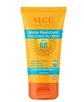 VLCC Water Resistant Sunscreen Gel Creme, SPF 60, 100g, All skin type, cucumber - Image 1 of 3