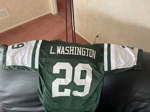 NFL Team Apparel Boys Small New York Jets Jersey Leon Washington 29 Green - Picture 1 of 17