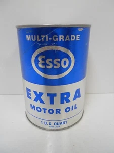 Vintage NOS ESSO EXTRA Motoröl 1 Qt FIBER Can (FULL) Tankstelle / Tankstelle - Bild 1 von 15