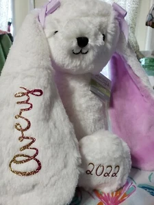Personalized Soft Cuddly Bunny Lavender Easter Kid Gift - Picture 1 of 4