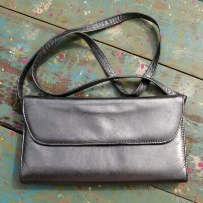 Vintage Pewter Leather & Suede Bally Evening Shoulder Bag - Image 1 of 4