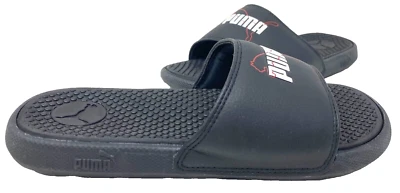 Puma Youth Boy's Cool Cat Interest JR. Slide Sandals Blk/Wht/Red Size:12 110E - Image 1 of 4
