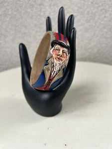 Vintage Bracelet Jim Shore 1990 bangle Patriotic USA Uncle Sam painted - Picture 1 of 12