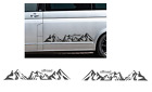 2pcs Mountain/ALM Car Sticker with Lettering Offroad, Mountains Graphic (319/7)