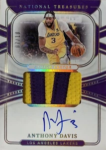 Anthony Davis GOLD /10 National Treasures 21-22 On Card Auto With Patch - Picture 1 of 5