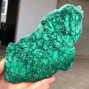 579g Natural Shiny Green Bright Malachite Fibre Crystal Mineral specimen Q440 - Picture 1 of 19