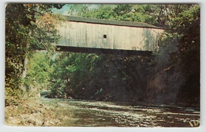 Postkarte Bull's Covered Bridge Over Housatonic River, CT. - Bild 1 von 2