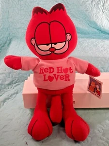 New with Tag GARFIELD "Red Hot Lover" Red Garfield Plush 14" Tall - Picture 1 of 12