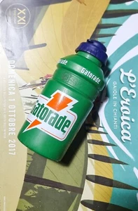 Borraccia Vintage Borraccia X Bianchi Team Gatorade Bottle Cage Made In Italy - Foto 1 di 6