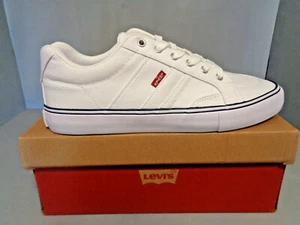 Levi's Men's Turner CVS Plaid Low Top Sneakers White NIB! NEW! Sizes! - Picture 1 of 4