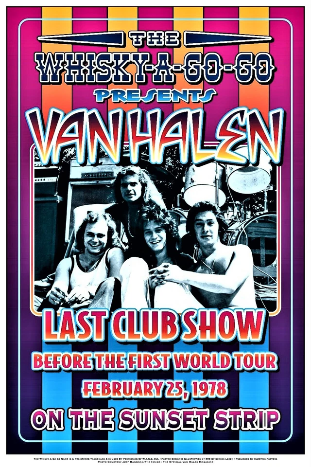 VAN HALEN  Concert Poster 12"x18" FREE SHIPPING - Image 1 of 1