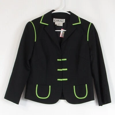 Chaqueta Blazer CARLISLE 4 Negro Verde 100% Algodón Foto 1 de 4