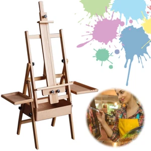 Beech Multifunctional Easel Dual-Purpose Foldable Flat Easel Drawing Board Easel - Picture 1 of 11