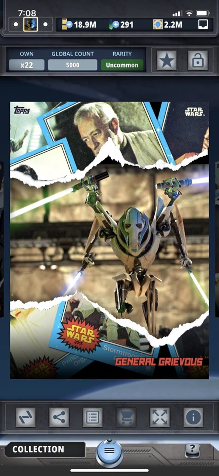 Topps Star Wars Digital Card Trader Shred General Grievous Insert - Image 1 of 1