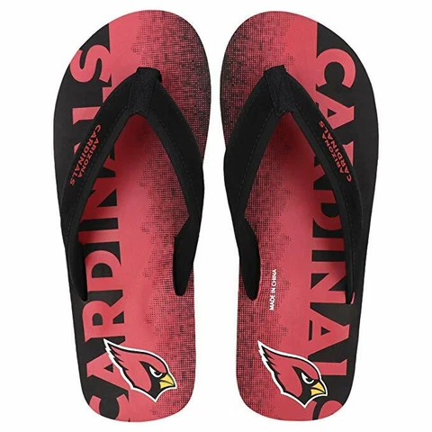 FOCO NFL Men's Arizona Cardinals Contour Fade Wordmark Thong Sandals Cover