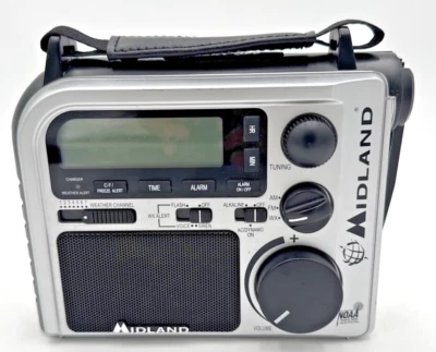 Midland ER102 Emergency Radio battery crank power weather alert AM/FM flashlight - Image 1 of 4