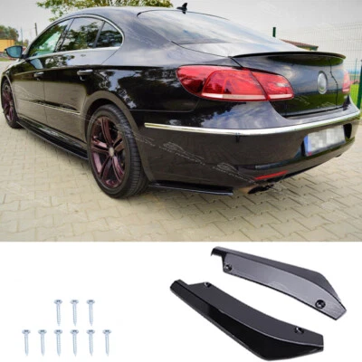 Difusor de parachoques trasero brillante para Volkswagen Passat B7 B6 CC espatas canards Foto 1 de 4