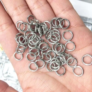 300PCS  3.5MM-6MM DIY Making Jewelry Findings Stainless Steel Jump Rings Silver - Picture 1 of 10