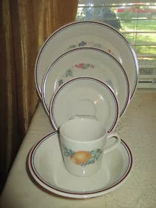 Vintage Corelle By Corning 5 Pieces Dinnerware Set ABUNDANCE EX NICE - Picture 1 of 3