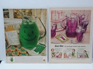 Vintage Kool-Aid Original Print Ads 1954 Comic & 1961 Smiley Pitcher Lot Of 2 GC - Bild 1 von 11