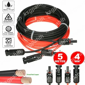 Solarkabel Verlängerungskabel 4mm2 6mm2 Solarstecker mit PV Stecker rot schwarz - Bild 1 von 27